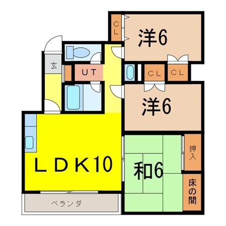 114池尻マンションの物件間取画像